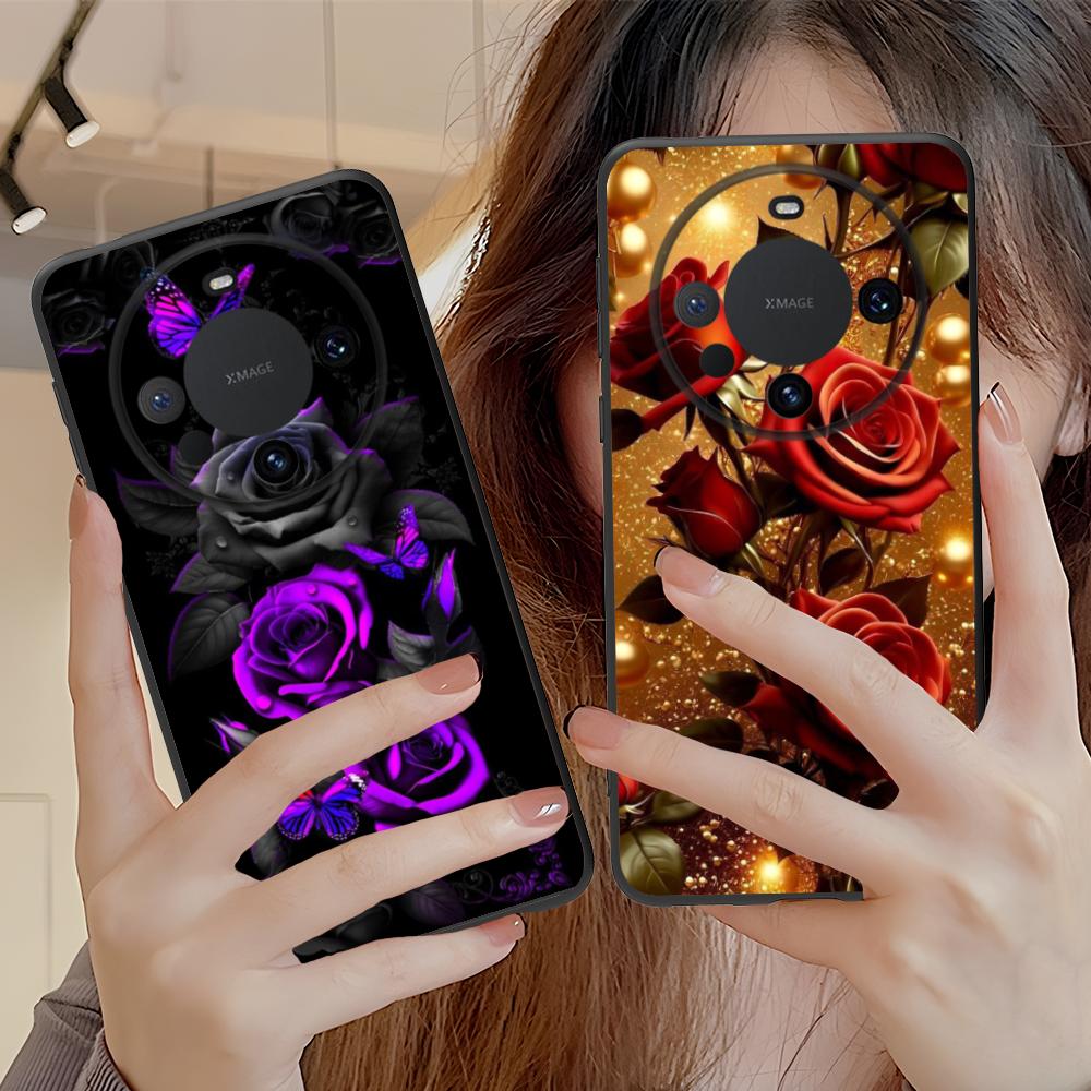 Huawei Mate 60 - Rose Flowers Phone Case for Huawei