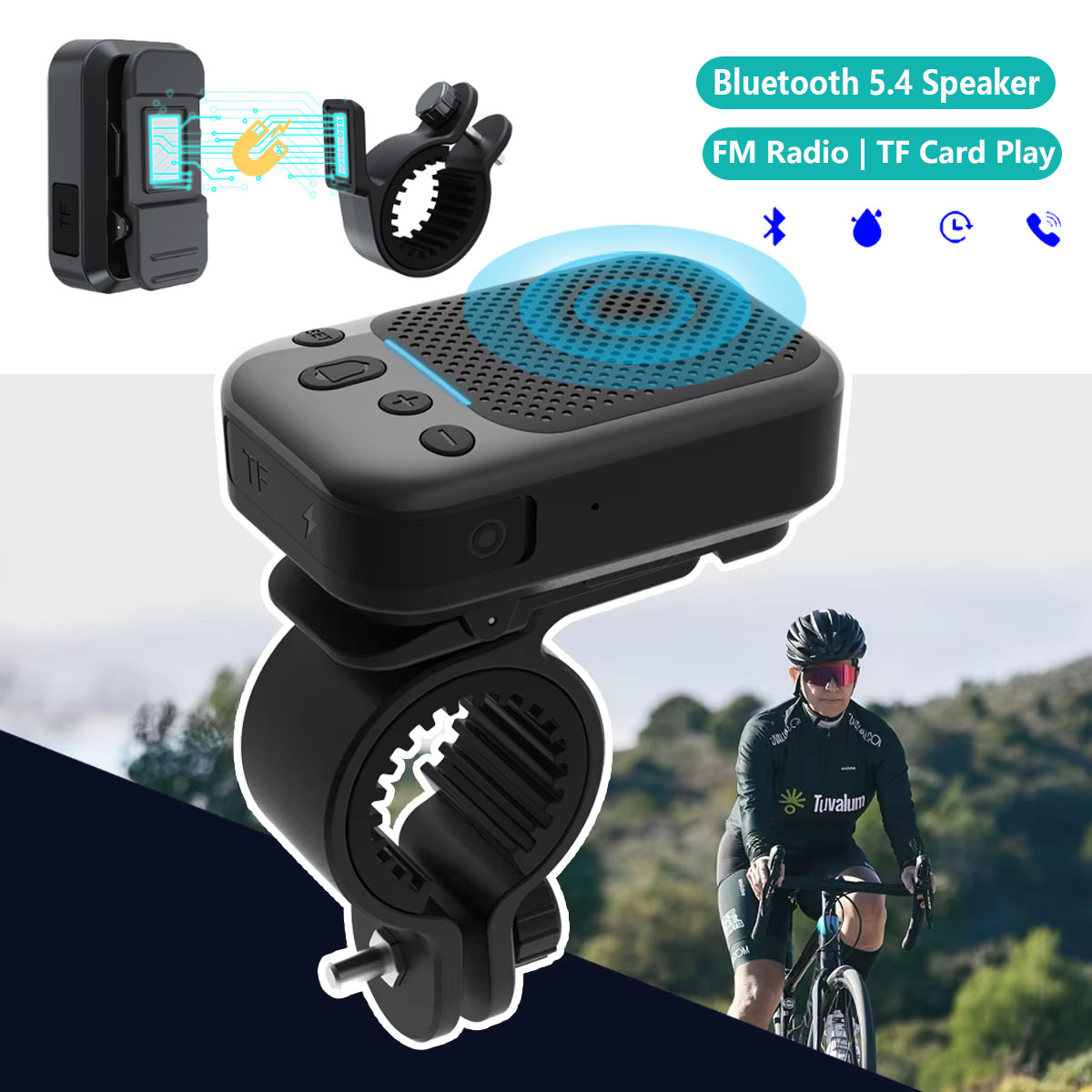 Bluetooth Speaker - Mini Bike Wireless Speaker Bluetooth 5.4