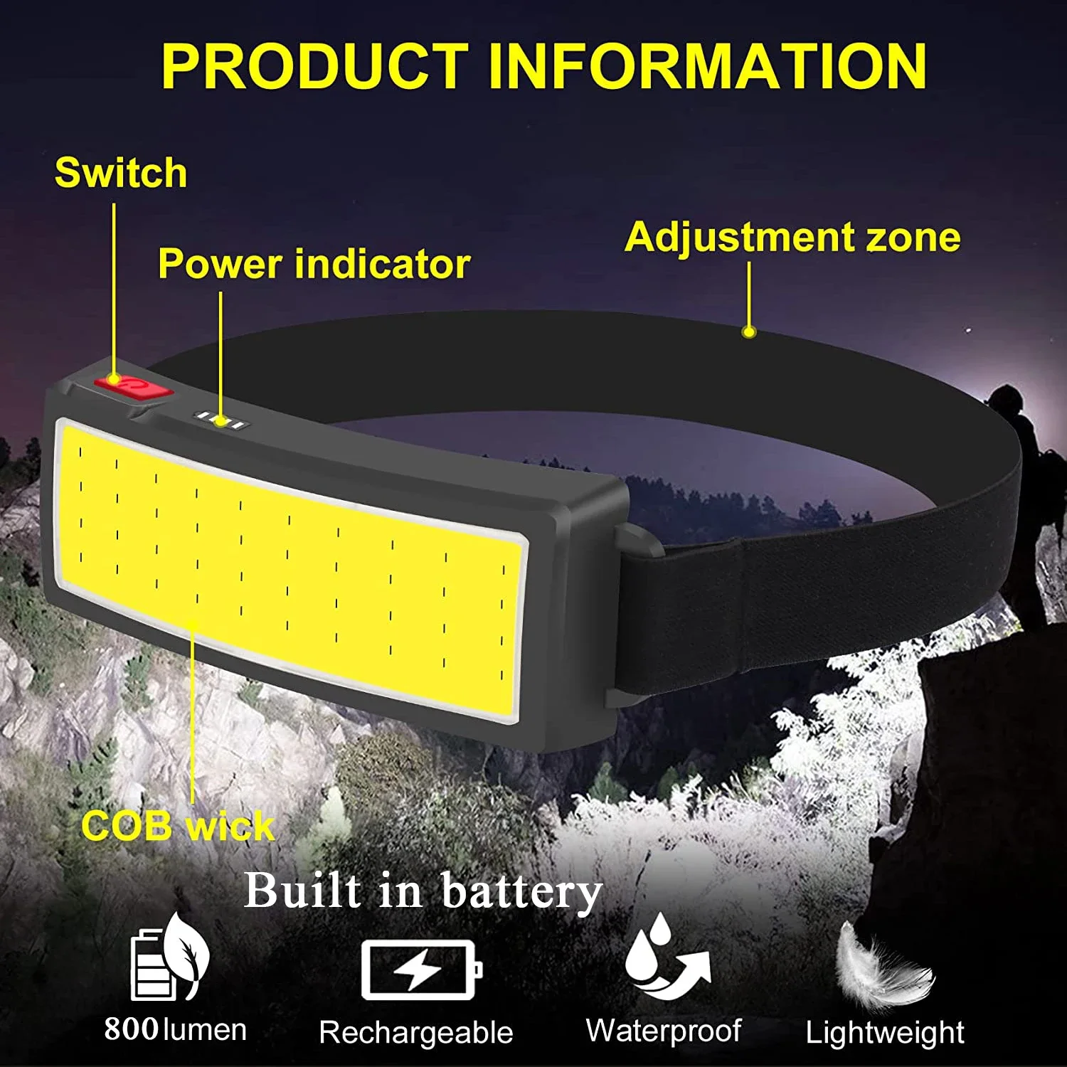 COB Portable LED Headlights Ou - огляд і ціна Power Bank