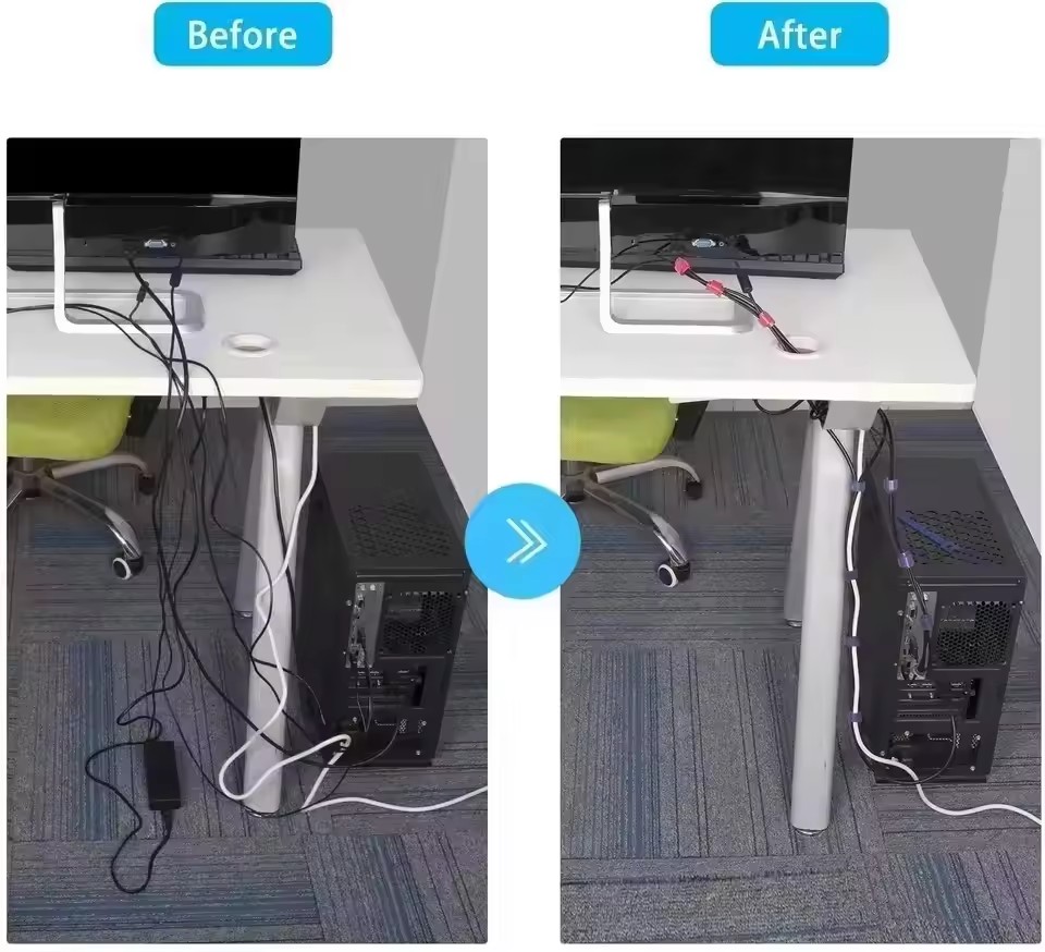 100pcs Releasable Cable Organi - огляд і ціна Cable Organizer