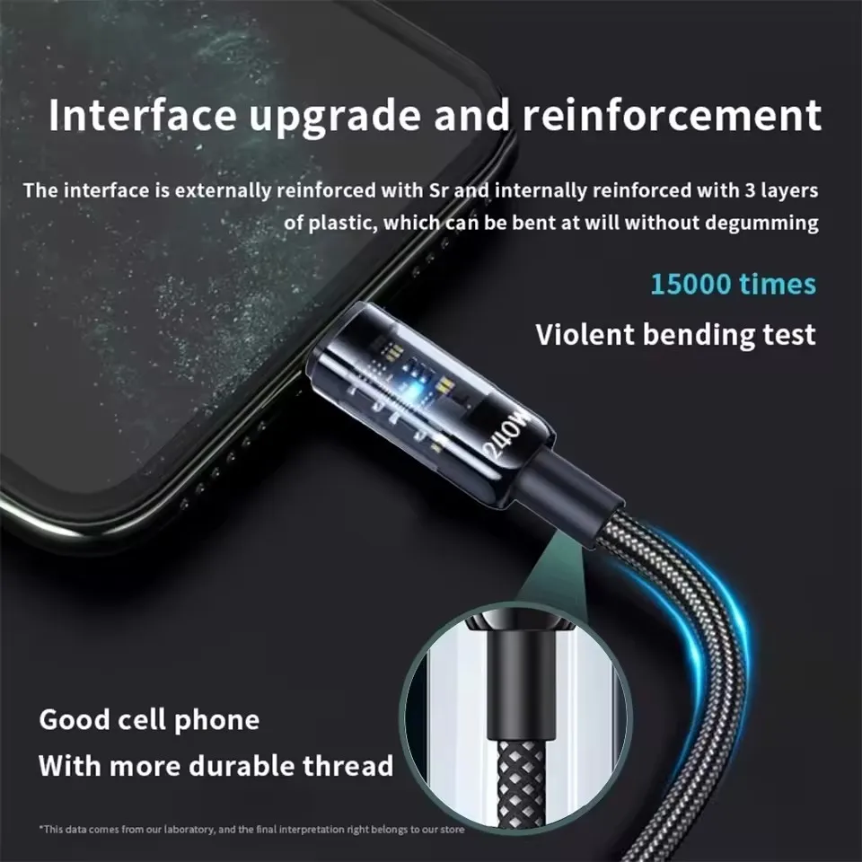 240W Nylon USB Type C Super Fa - огляд і ціна Usb Charger