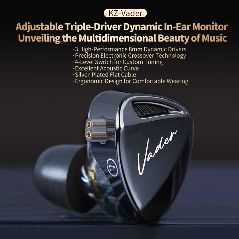 KZ Vader 3 Dynamic Driver IEM  - огляд і ціна Headphones Wireless